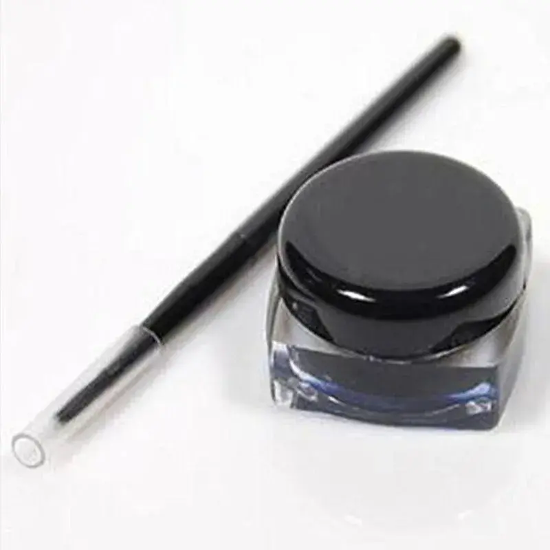 Black Waterproof Eyeliner cream Make Up Beauty Comestics Long-lasting Eye Liner gel Makeup Tools for eyeshadow with brush