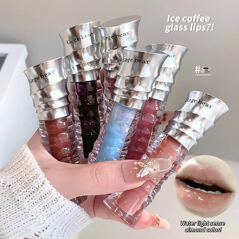 Mirror Mulberry Lip Gloss Sexy Plump Purple Water Lip Glaze Shimmering Glass Moisturizing No Sticky Jelly Liquid Lipstick Oil