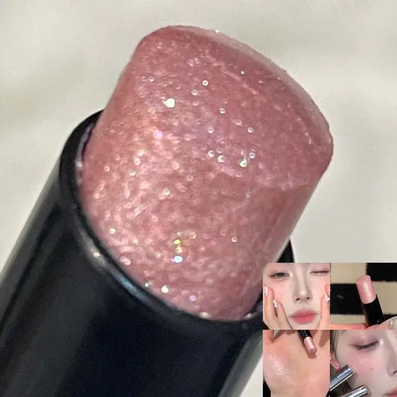 Shimmer Highlighter Stick Natural Diamond Glitter White Highlight Eyeshadow Pencil Contour Shading Brightening Face Body Makeup