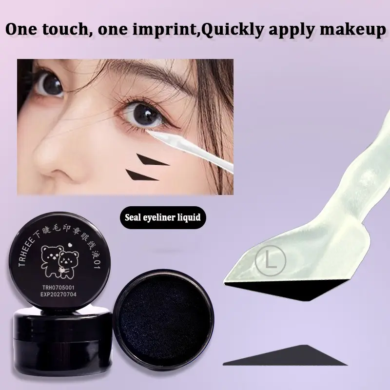 Liquid Eyeliner Stamp DIY Triangle Eye Liner Extension Stamps Eyelash Seal Waterproof Long Lasting Fast Dry Eyes Makeup Template