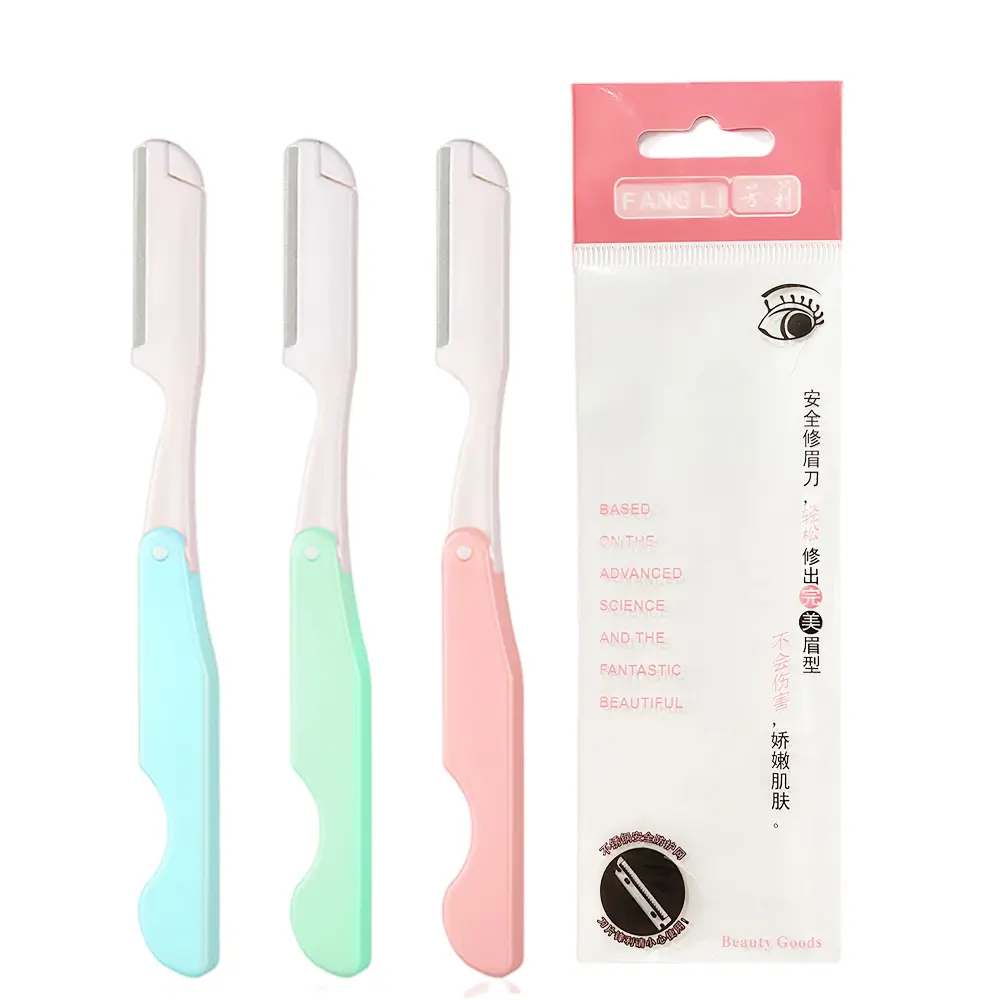 3Pcs/Bag Face Eyebrow Trimmer Blades Shaver Knife Foldable Shaper Shaping Razor Hair Remover For Women Whole Body Beauty Tools