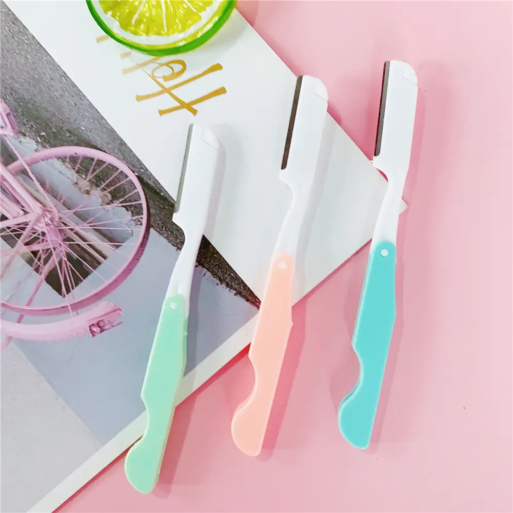 3Pcs/Bag Face Eyebrow Trimmer Blades Shaver Knife Foldable Shaper Shaping Razor Hair Remover For Women Whole Body Beauty Tools