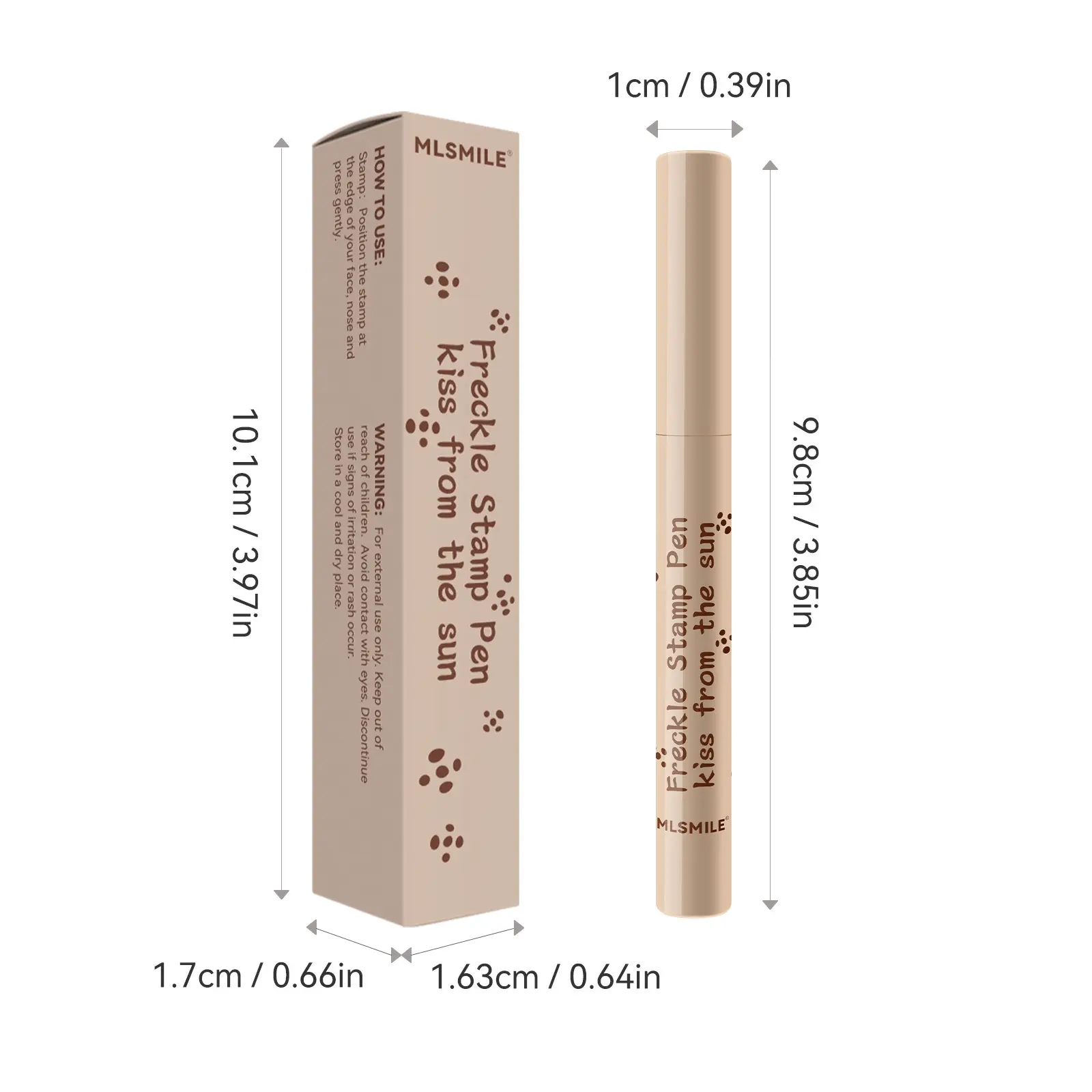 Five Head Face Fake Freckles Pen Natural Waterproof Lifelike Freckles Stamp Pen Long Lasting Dot Spot Pen Makep Tool Cosmetic