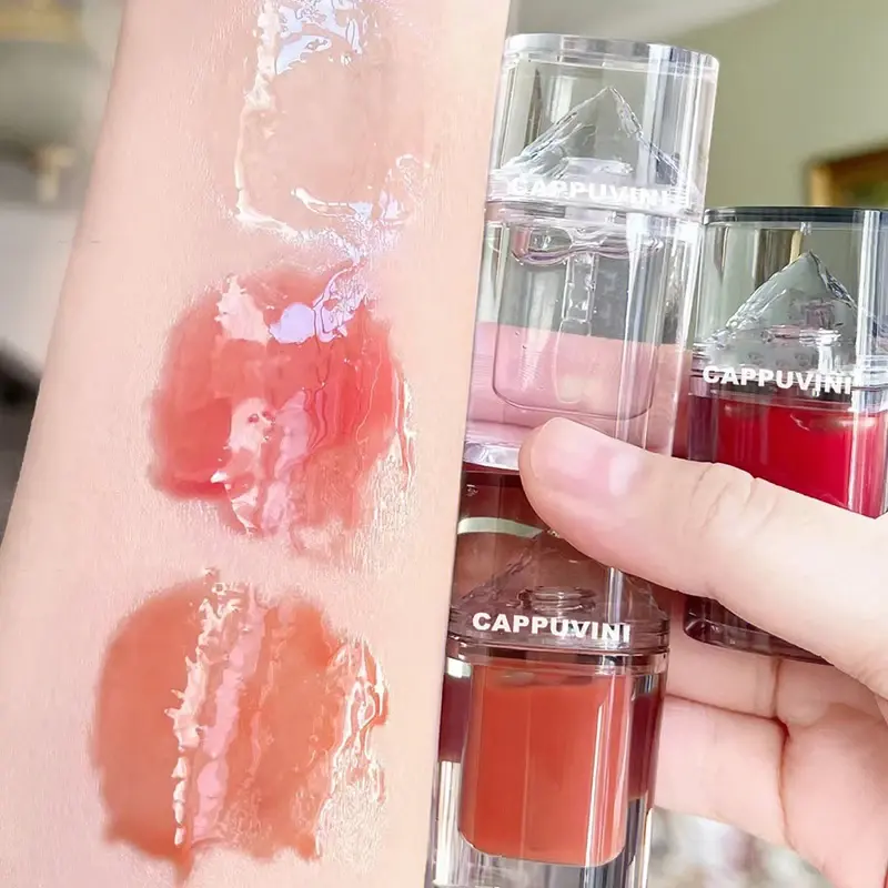 Ice Mountain Lip Gloss Crystal Jelly Lip Glaze Transparent Glass Lip Oil Moisturizing Waterproof Liquid Lipstick Lips Cosmetics