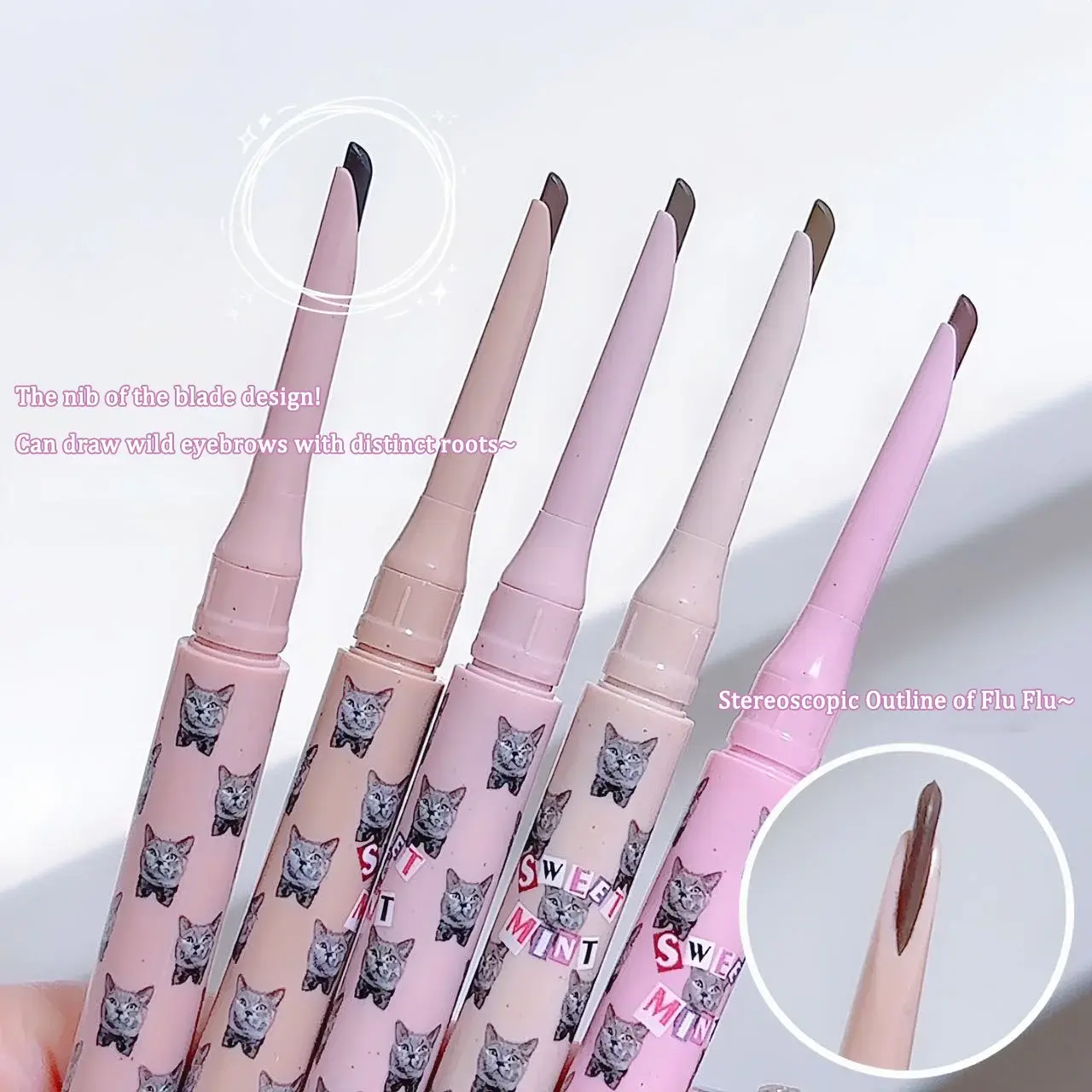 Double head Eyebrow Enhancers Cream Natural Liquid Dyeing Eyebrow 2 In 1 Brow Tattoo Pigments Lasting Waterproof Eyebrow Pencil