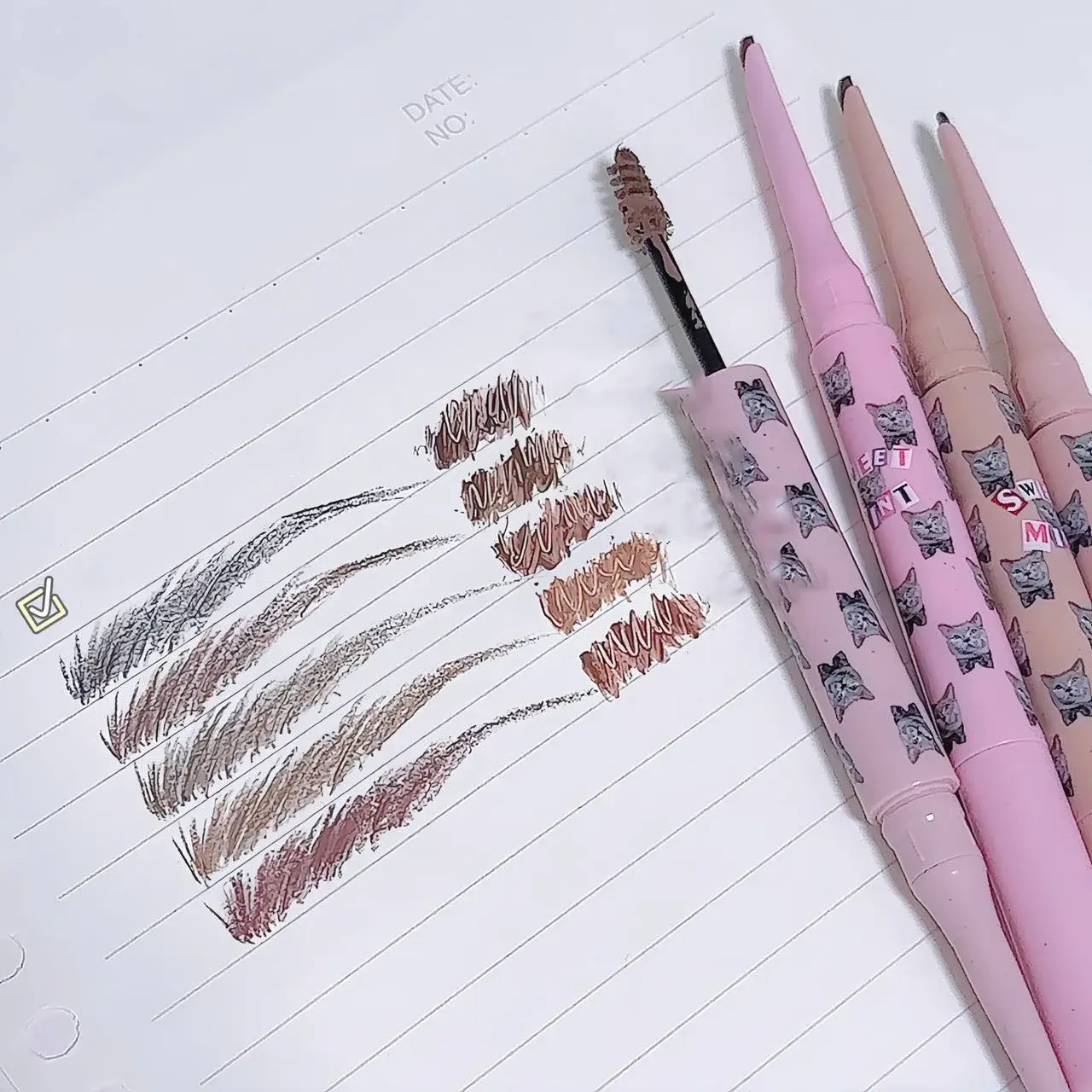 Double head Eyebrow Enhancers Cream Natural Liquid Dyeing Eyebrow 2 In 1 Brow Tattoo Pigments Lasting Waterproof Eyebrow Pencil