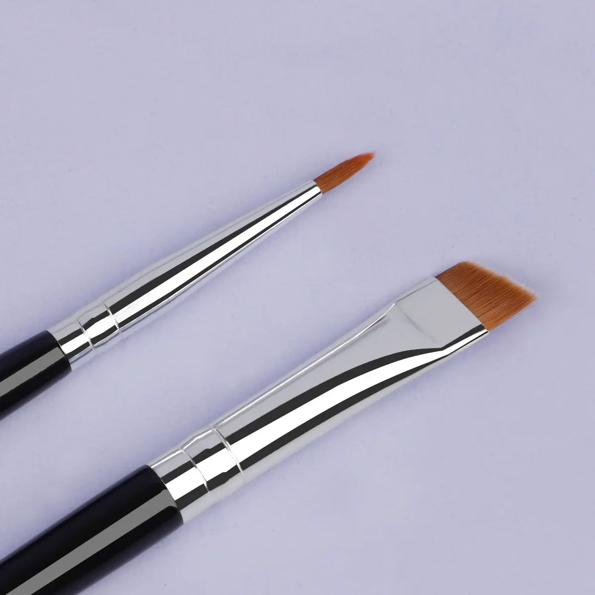 3pcs Ultra Fine Bent Eyeliner Brush Set Detail Makeup Eyes Tear Trough Fine Liner Concealer Brush Blade Angle Eyebrow Brush