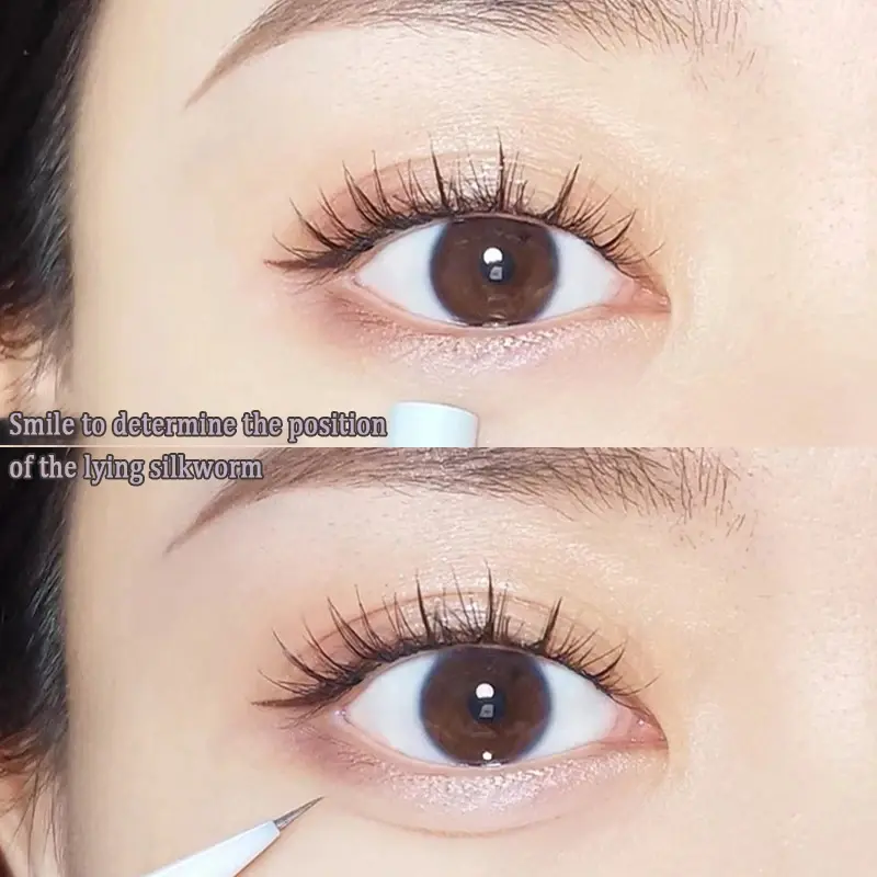 Liquid Eyeliner Lying Silkworm Pen Matte Shadow Long-lasting Waterproof Quick-dry Tea Brown Pen Glitter Eye Makeup Beauty Tools