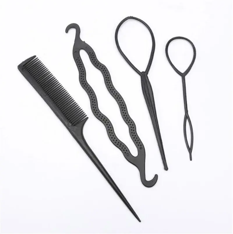 2/4pcs Multiple Magic Hair Braided Tool Women Girl Hair Donut Bun Maker Hairpins Twist Hair Clip Styling Accessory Tool