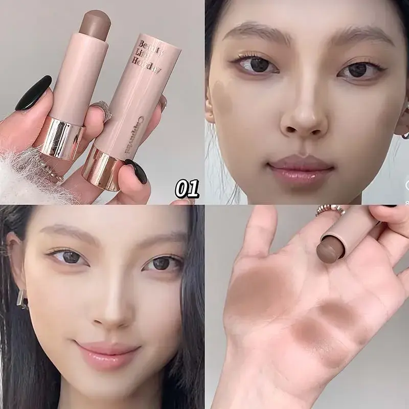 Silky Contour Grooming Stick Natural Gray Brown Nose Shadow Sculpting Facial Three-dimensional Makeup Matte Contouring Pen