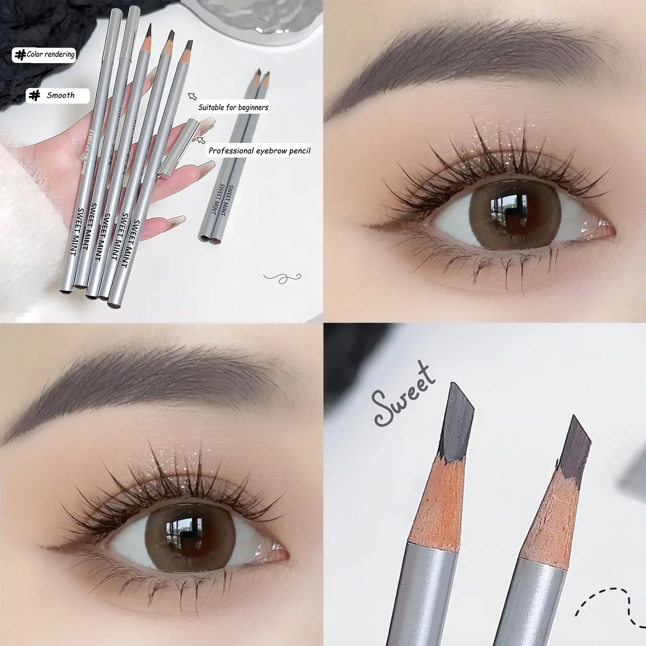 Hard Core Eyebrow Pencil Tattoo Waterproof Art Tint High Color Rendering Makeup Wood Eye Brow Pen Enhancers Cosmetic Tool