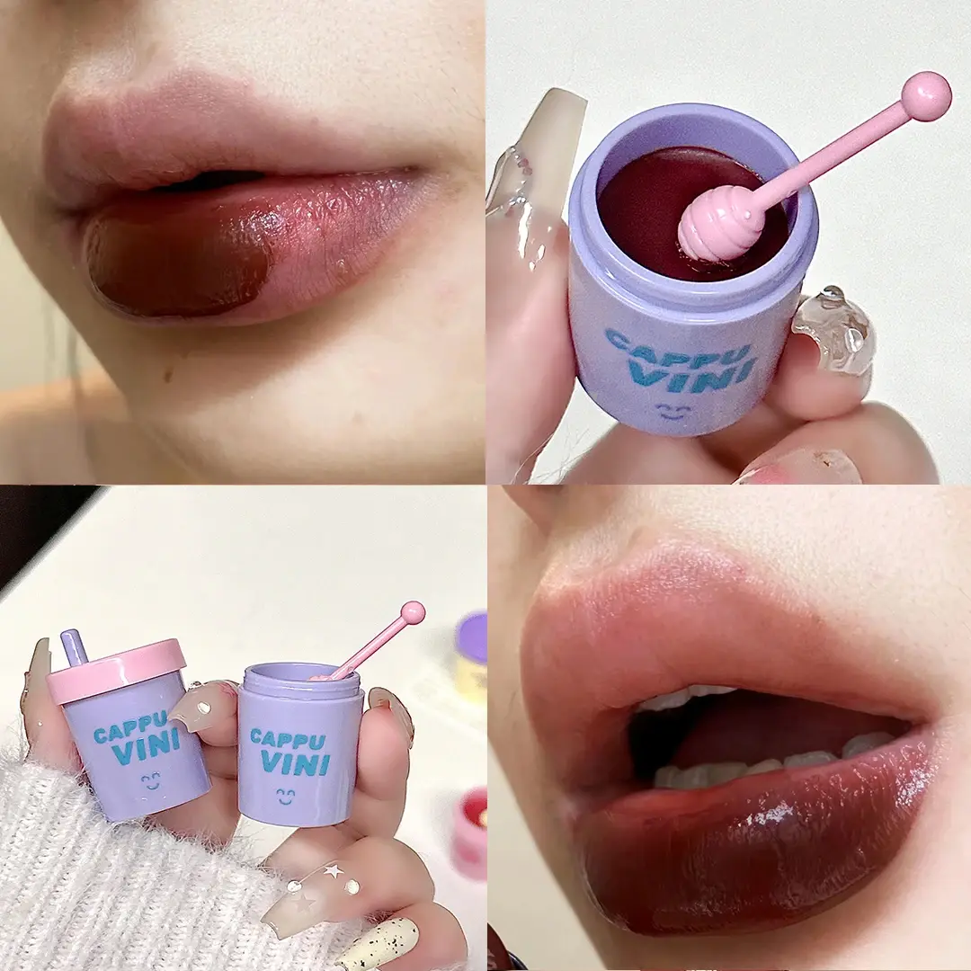 Teacup Colored Lip Balm Moisturizing Colored Lip Tint Long Lasting Anti-cracking Solid Color Lipstick Girls Lip Care Cosmetics