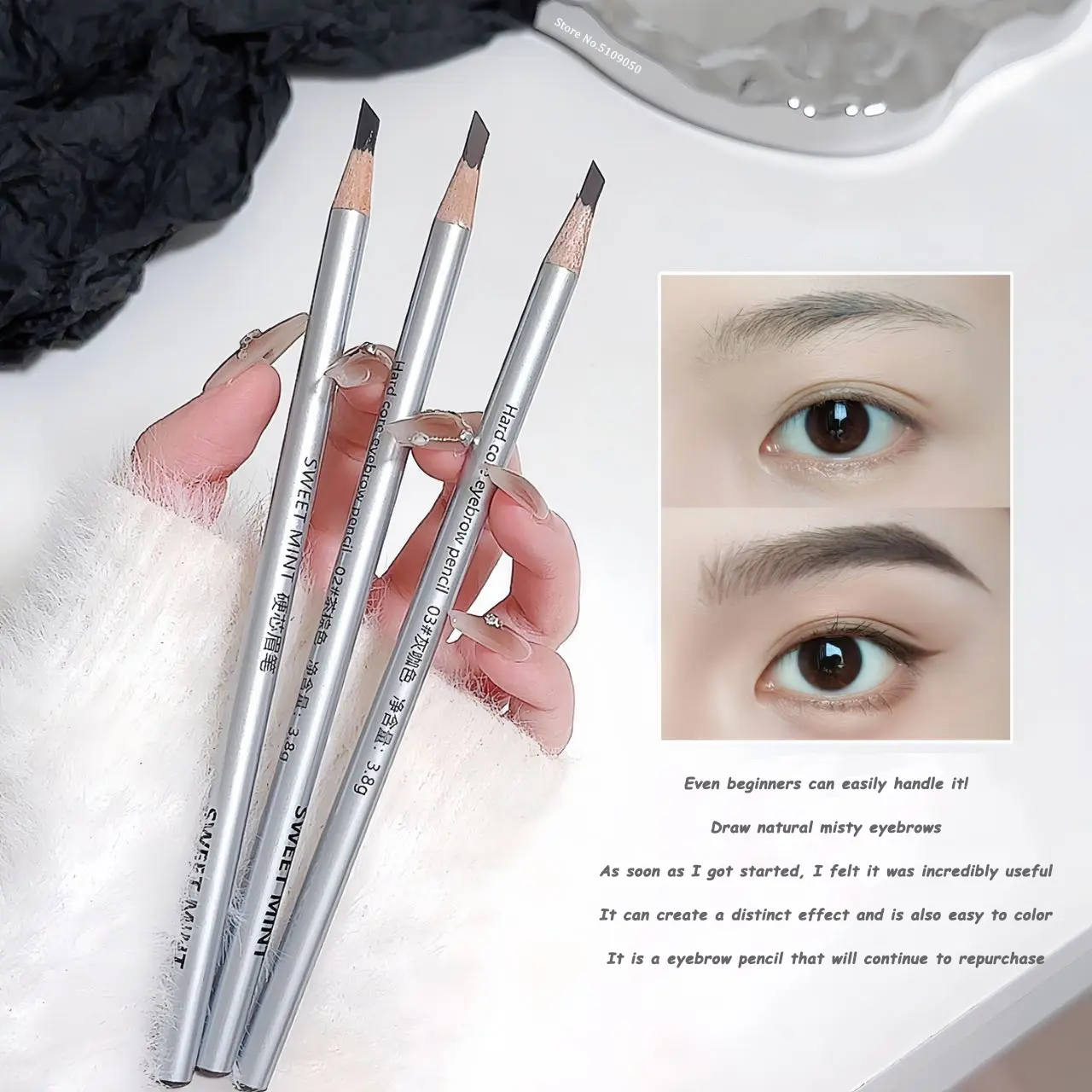 Hard Core Eyebrow Pencil Tattoo Waterproof Art Tint High Color Rendering Makeup Wood Eye Brow Pen Enhancers Cosmetic Tool