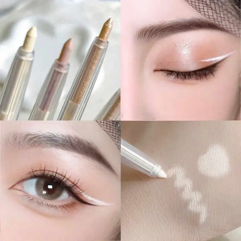 Milky Beige Lying Silkworm Eyeshadow Pen Pearlescent Matte Natural Eyes Corner Brightening Champagne Highlight Eyeliner Gel