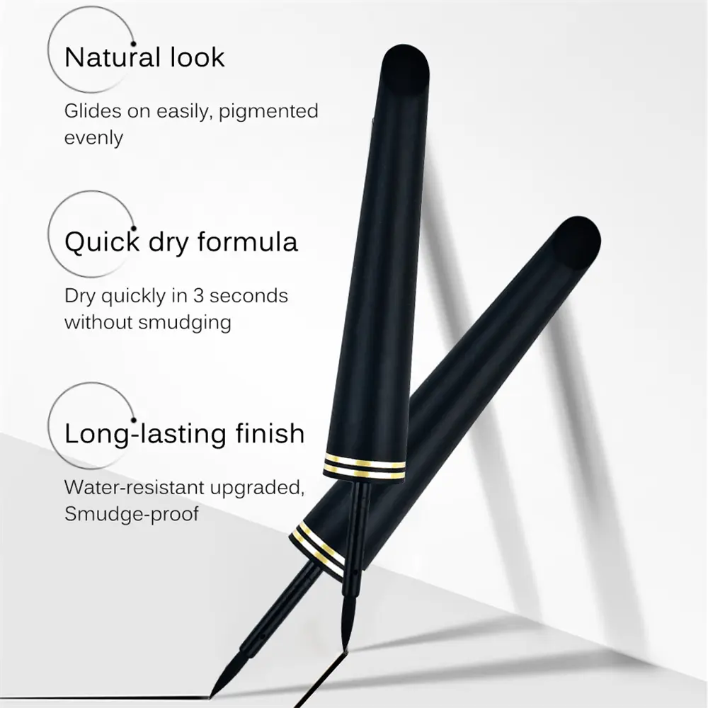 1 Pc Black Waterproof Eyeliner Liquid Eye Liner Pen Pencil Makeup Cosmetic Sweat-proof Long-lasting Beauty Makeup Tool