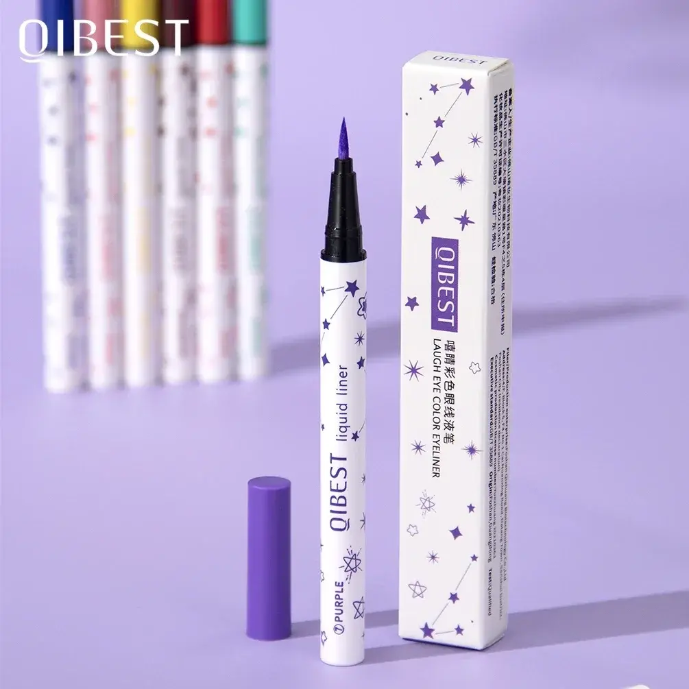 12 Colours Colourful Eyeliner Liquid Waterproof Matte Liquid Eyeliner Pen Long Lasting Green Yellow Purple Blue White Eye Liner