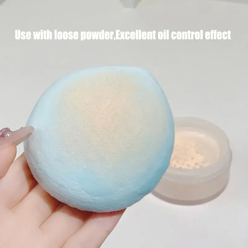 Thick Velvet Cosmetic Puff Face Makeup Sponge Cosmetics Soft Crystal Fluff Makeup Setting Puff Washable Lightweight Beauty Tool