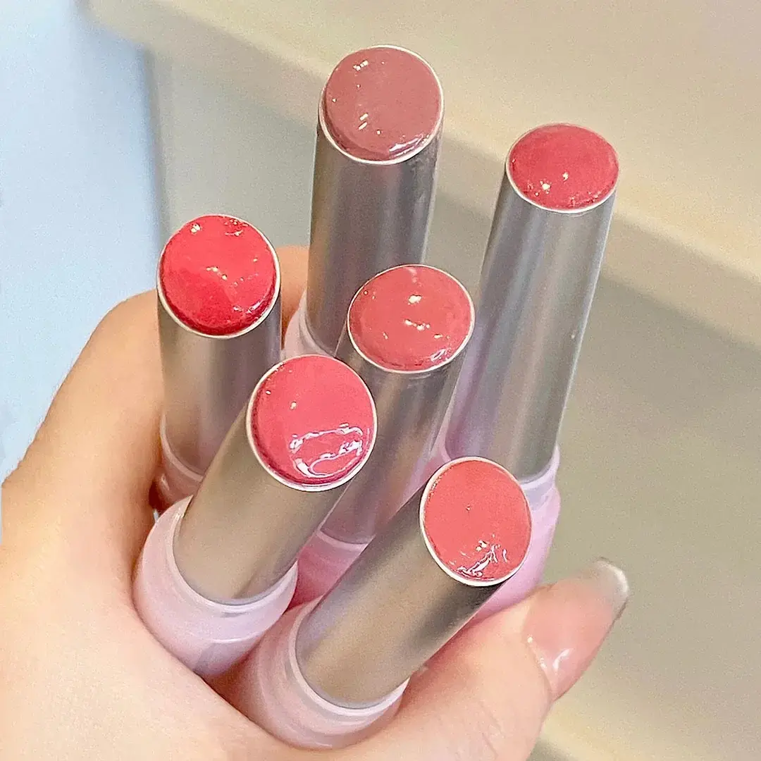 Flower Hydrating Solid Lip Gloss Mirror Shine Lip Honey Moisturizing Glossy Pink Jelly Lip Balm Non Sticky Makeup Lipstick