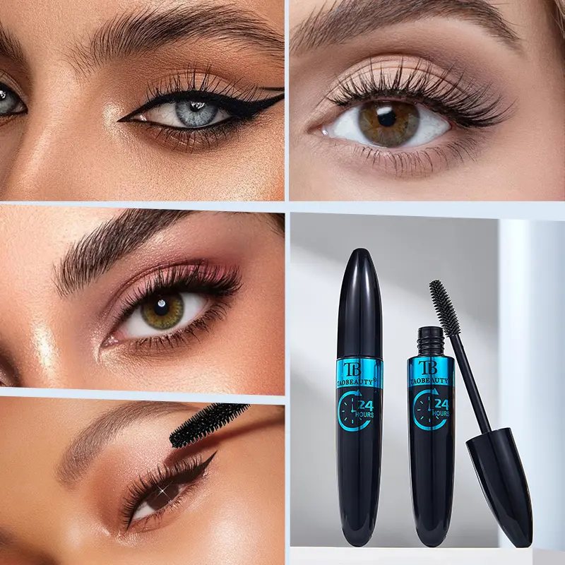 5D Mascara Waterproof Lengthening Curling Eyelashes Long Lasting Sweatproof Mascara Black Silk Fibre Makeup Beauty Cosmetics New