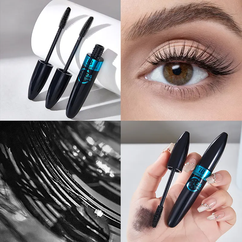 5D Mascara Waterproof Lengthening Curling Eyelashes Long Lasting Sweatproof Mascara Black Silk Fibre Makeup Beauty Cosmetics New