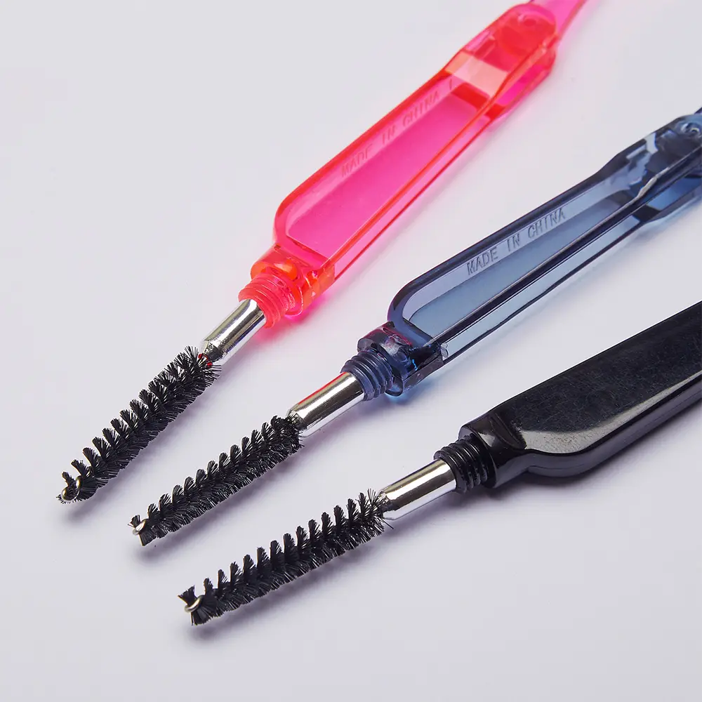 Fashion Double Head Foldable Eyebrow Eyelashes Hair Eye Brow Extension Brush Metal Comb Eyelashes Comb Cosmetic Makeup Tools