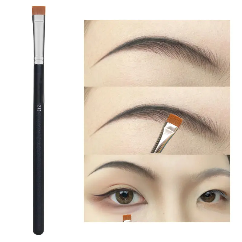 212 Flat Eyebrow Concealer Brush Ultrathin Eyebrow Makeup Brush Flat Eyeliner Brush Lying Silkworm Eye Liner Brow Contour Brush