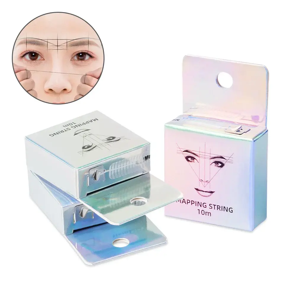 10 Meters Thread With Ink Eyebrow Marker Thread Tattoo Ruler Auxiliary Line Drawing Eyebrow Line DIY Design