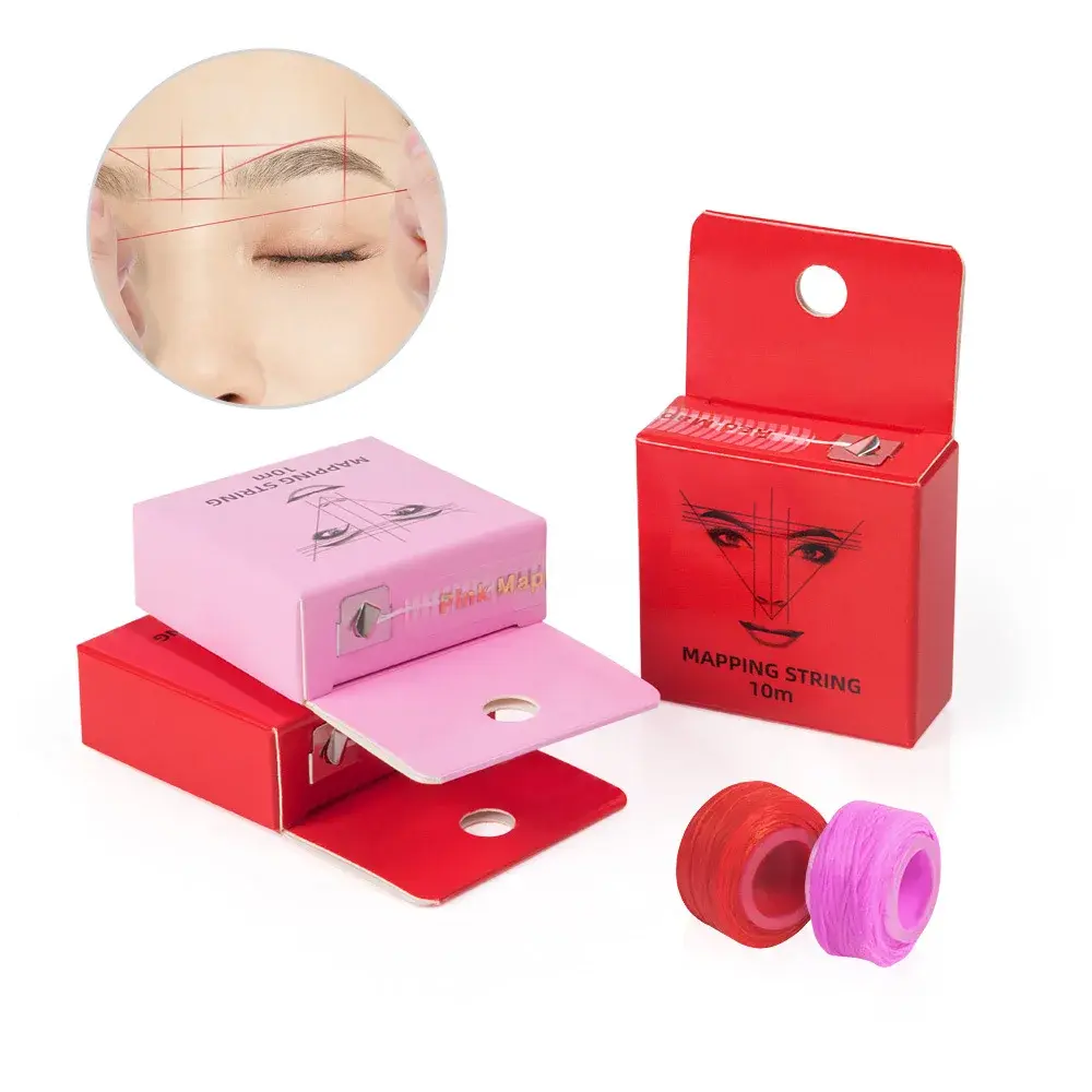 10 Meters Thread With Ink Eyebrow Marker Thread Tattoo Ruler Auxiliary Line Drawing Eyebrow Line DIY Design