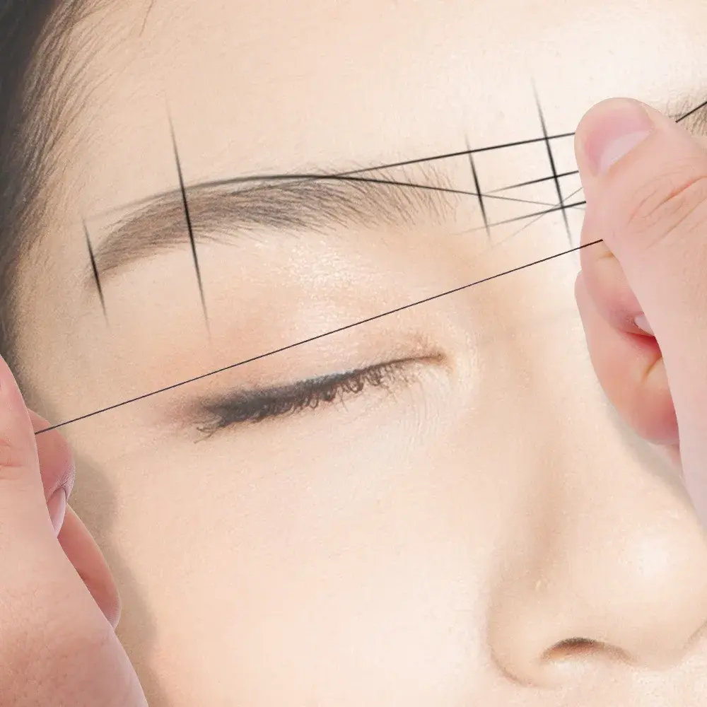10 Meters Thread With Ink Eyebrow Marker Thread Tattoo Ruler Auxiliary Line Drawing Eyebrow Line DIY Design