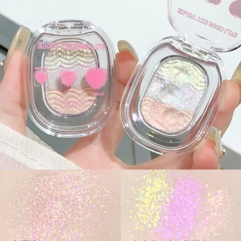 Chameleon Glitter Eyeshadow Highlighter Mashed potato High Gloss Shiny Crystal Brightening Bronzer Highlight Makeup Waterproof