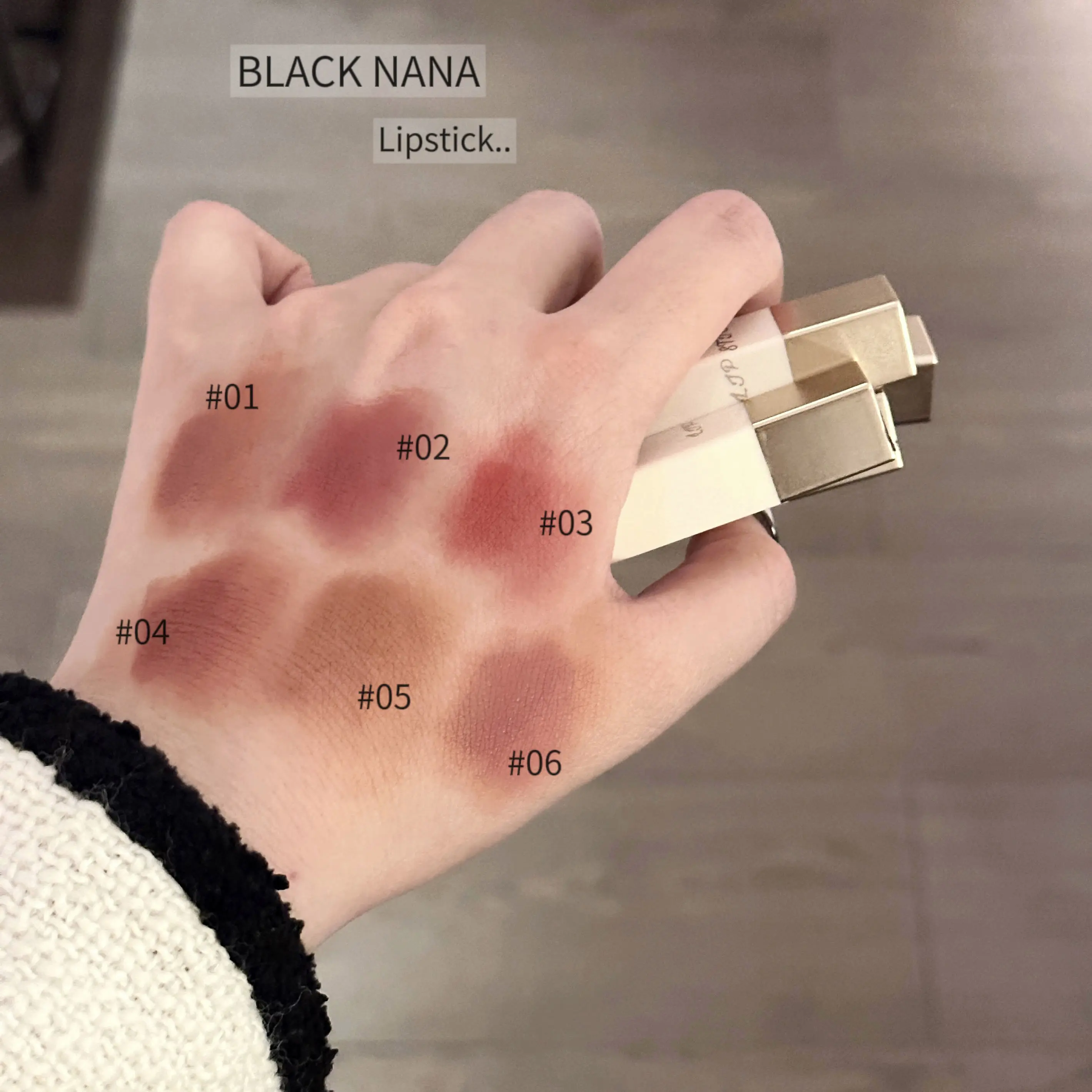 Milk Velvet Lipstick Matte Grey Rose Lip Tint Square Tube Solid Lip Gloss Tea Red Natural Soft Lip Pen Makeup Long Lasting