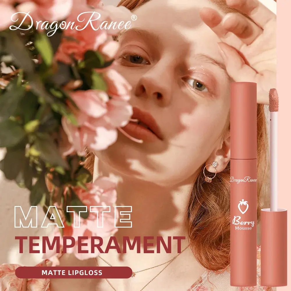 12colors Matte Lip Gloss Berry Mousse Velvet Lip Glaze Waterproof Lasting Not Easy To Fade Lipstick Sexy Lip Makeup Cosmetic New
