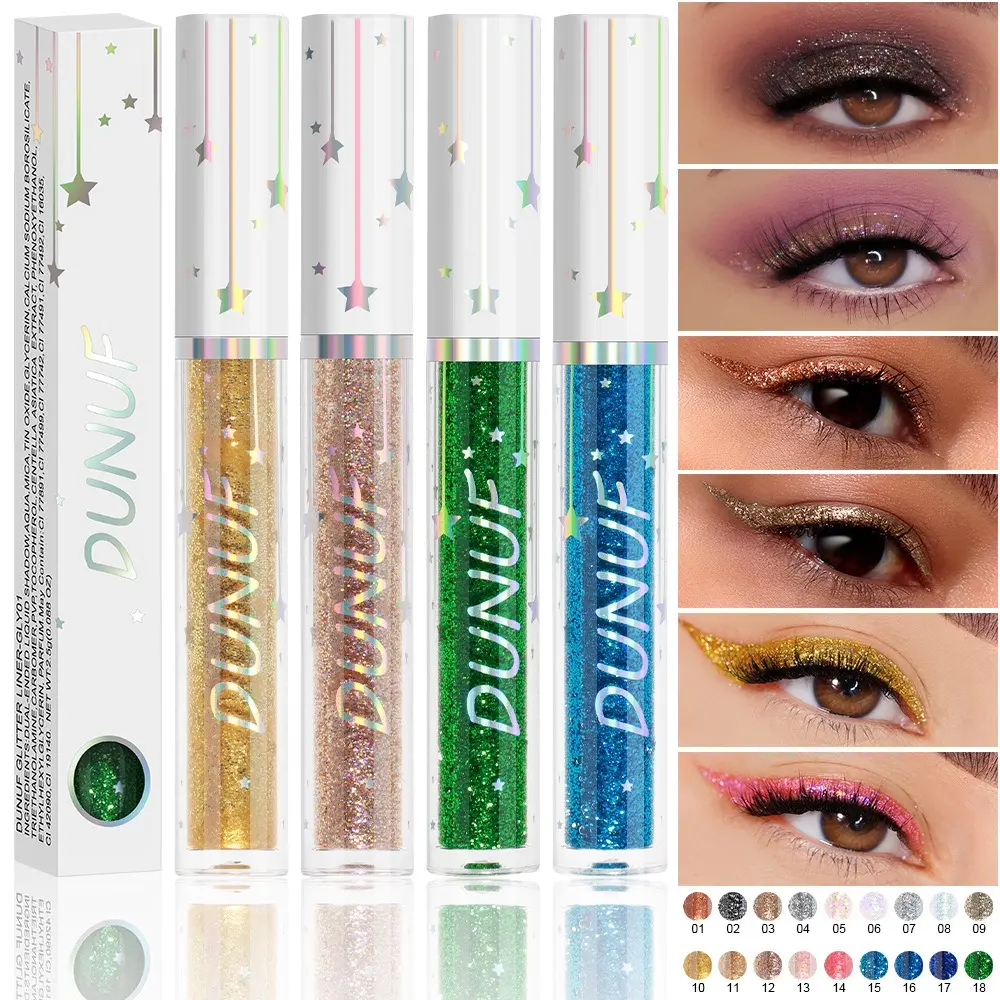 Diamond Blue Sequins Eyeliner Glitter Shiny Brighten Lying Silkworm Makeup Highlight Liquid Eye Liners Pigment Green Silver Gold