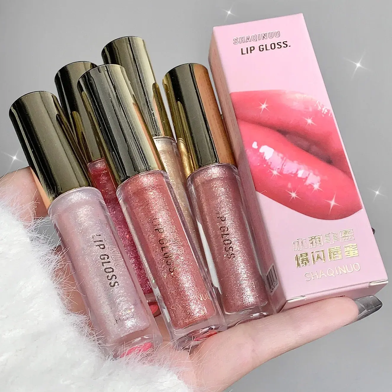 Dream Glitter Lip Gloss Shiny Diamond Shimmer Lip Glaze Waterproof Long Lasting Moisturizing Crystal Jelly Glitter Lipstick