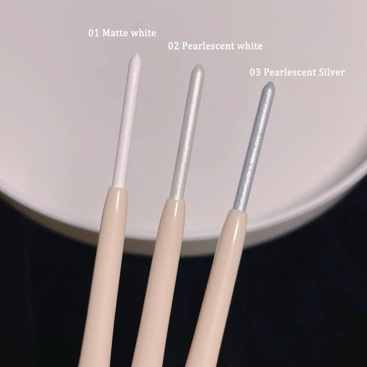 Matte Pearlescent White Eye Shadow Stick Smooth Eye Makeup Highlighter Shimmer Waterproof Pearly Silver Eyeliner Silkworm Pen