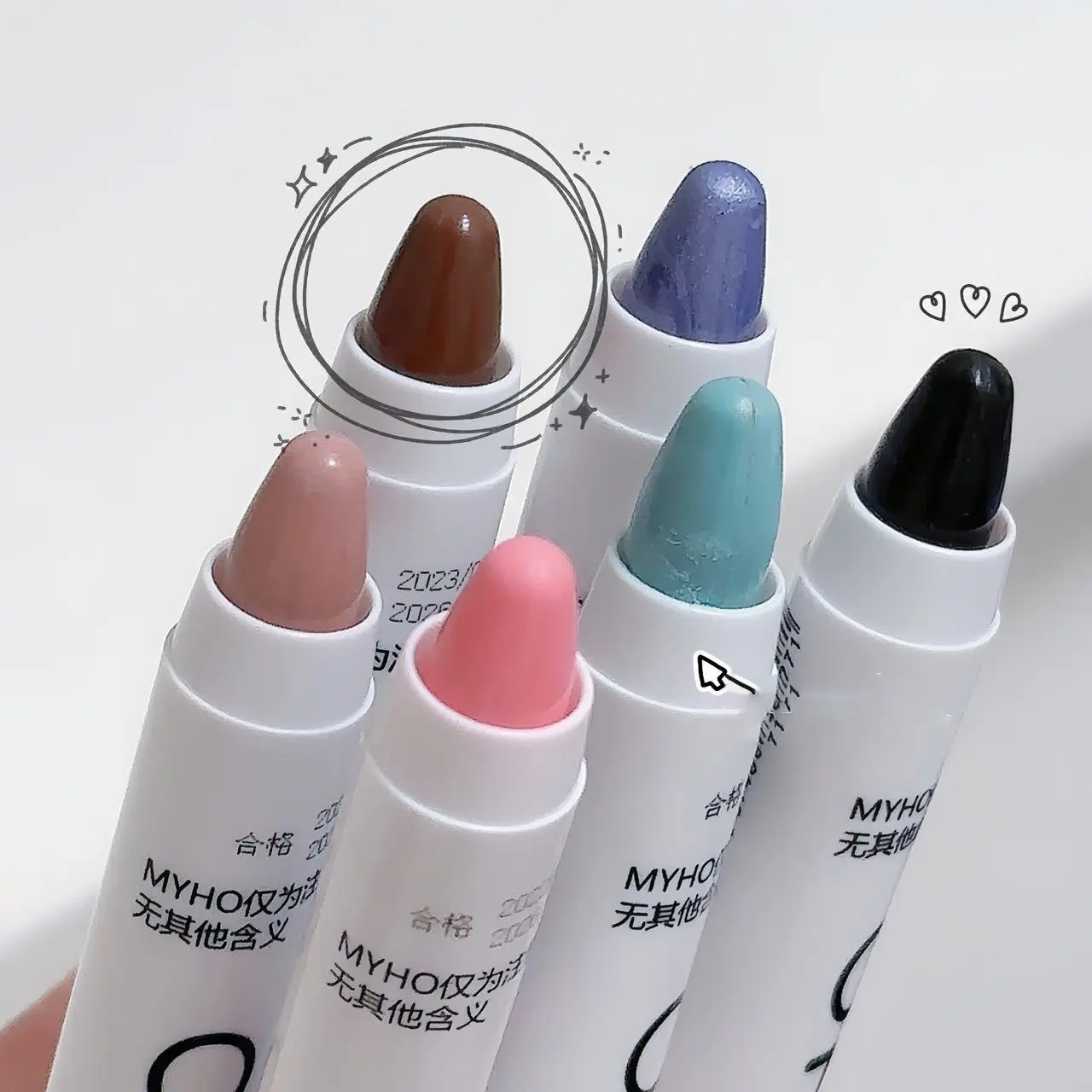 Glitter Highlighter Pen Pearlescent Lying Silkworm Pencil Waterproof Shimmer Bronzers Brightening Stick Pink Champagne Makeup