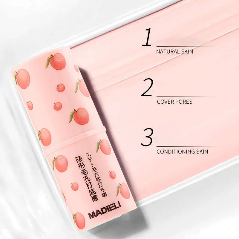 Invisible Pore Purple Primer Stick Waterproof Face Primer Makeup Base Gel Oil-control Matte Smooth Fine Lines Isolation Primer
