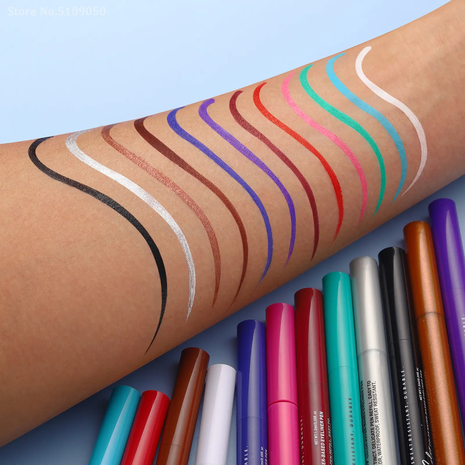 Water-based Eyeliner Liquid Matte Bright Red Quick-Drying Smudge-Proof Eyeliner Pen Bold Long-Lasting Eyes Looks Cosmetics