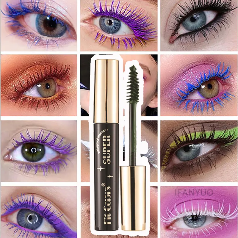 5D Silk Fiber Mascara Lash Color Mascara Waterproof 14 Colors 3D Mascara Eyelash Extension Thick Lengthening Eye Lashes Cosmetic