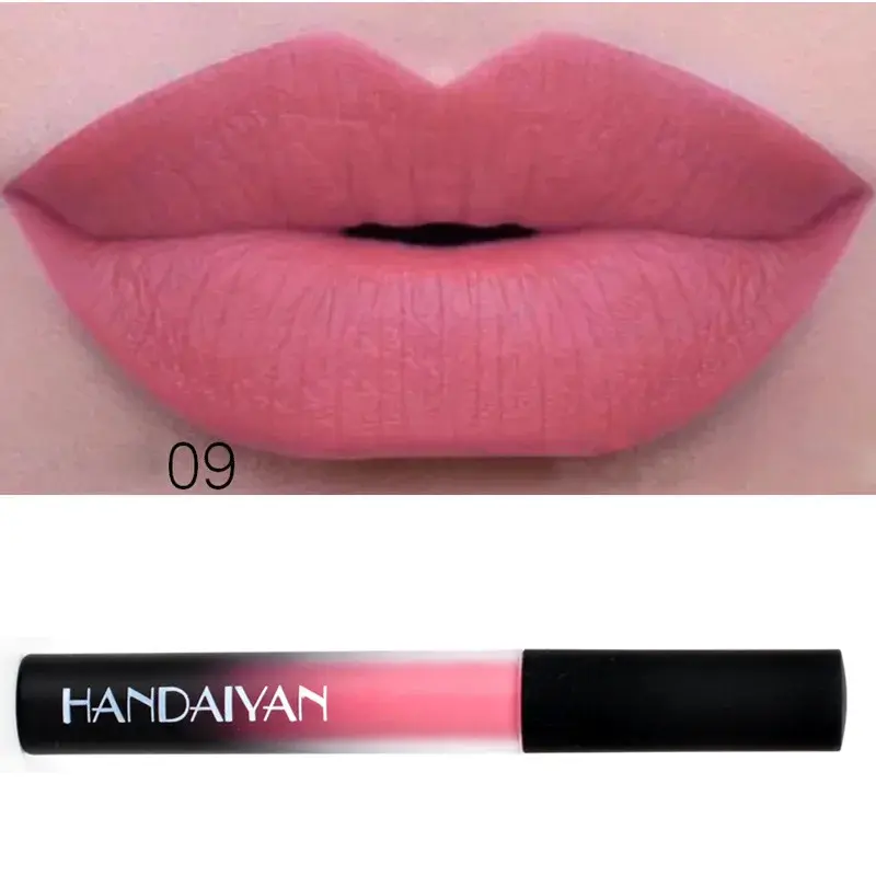 1Pcs Lipstick Brown Nude Chocolate Color Liquid Lipstick Lip Gloss Matte Batom Matte Maquiagem