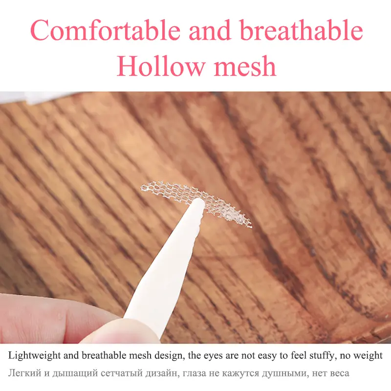 36~240pcs/Set Gauze Lace Mesh Olive-shaped Eyelid Paste-shaped Invisible Double Fold Eyelid Shadow Tape Sticker Beauty Tool