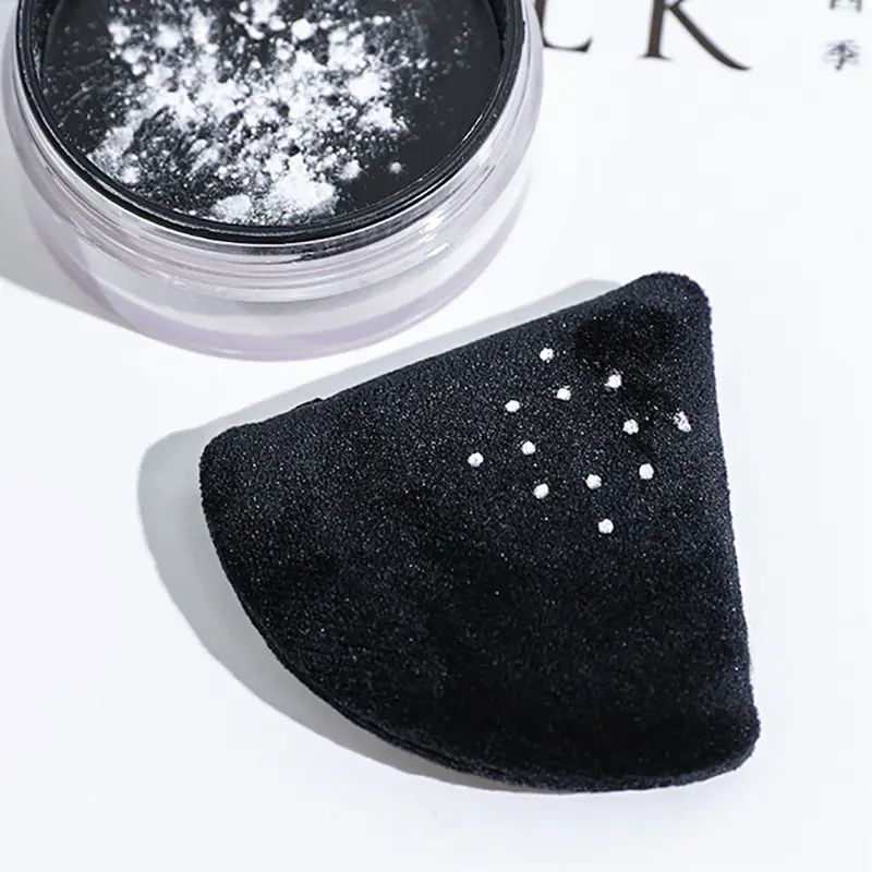 1/8Pcs Triangle Velvet Cosmetic Puff Make Up Loose Powder Application Sponges Face Contour Shadow Foundation Setting Makeup Puff