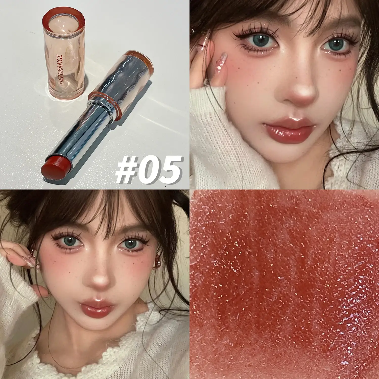 Mirror Light Lipstick Delicate Beautiful Makeup Solid Jelly Lip Gloss Watermelon Pink Long-lasting Moisturizing Without Fading