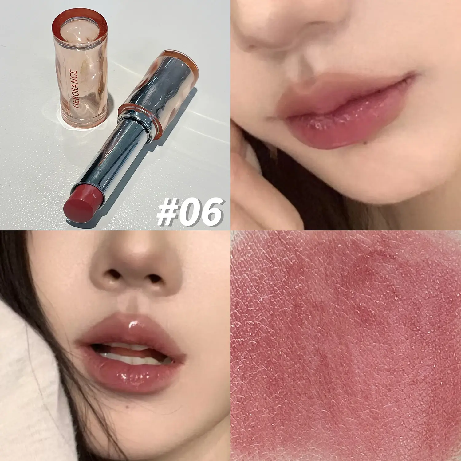 Mirror Light Lipstick Delicate Beautiful Makeup Solid Jelly Lip Gloss Watermelon Pink Long-lasting Moisturizing Without Fading