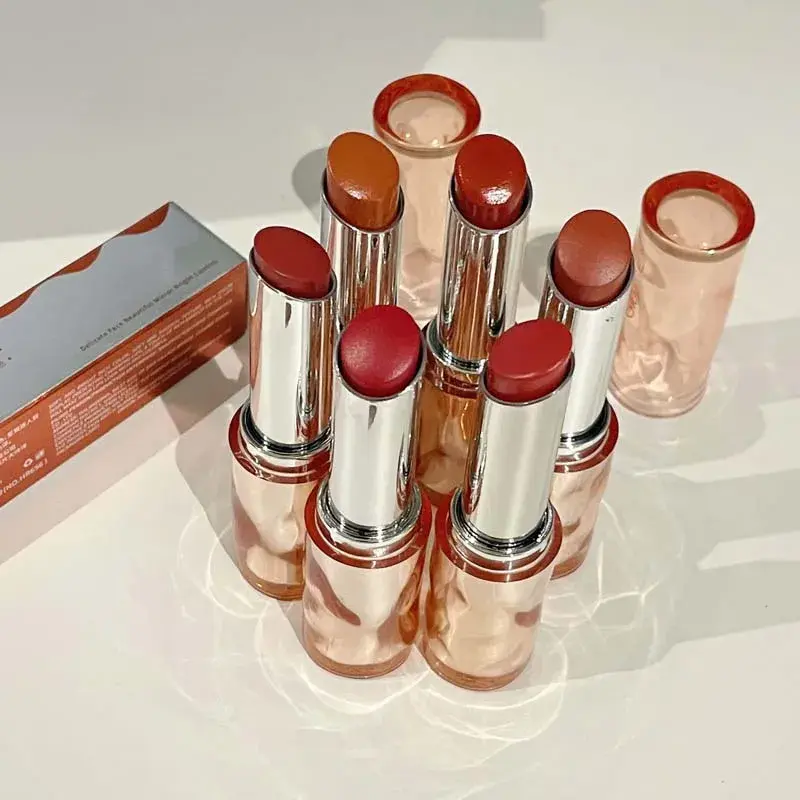 Mirror Light Lipstick Delicate Beautiful Makeup Solid Jelly Lip Gloss Watermelon Pink Long-lasting Moisturizing Without Fading