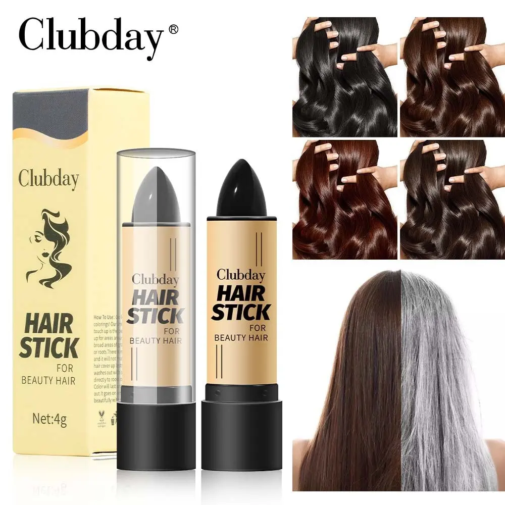 4g Hair Dye Pen High Saturation QuickDye Temporary Cover White Hair Makeup Accessories Hair Color Modify Cream Stick Black Brown