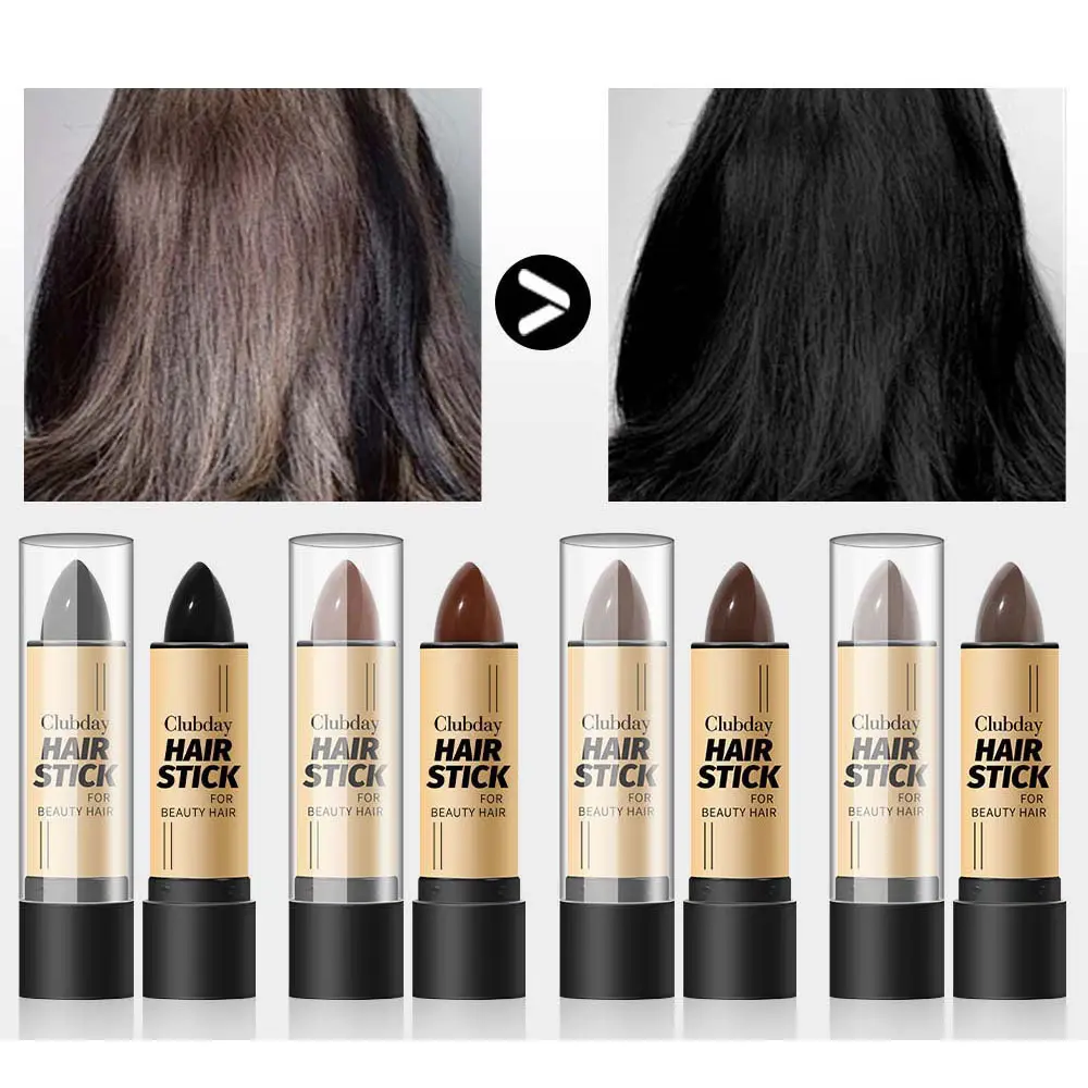 4g Hair Dye Pen High Saturation QuickDye Temporary Cover White Hair Makeup Accessories Hair Color Modify Cream Stick Black Brown