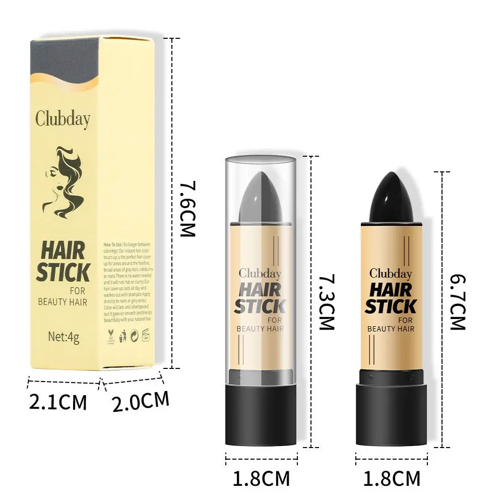 4g Hair Dye Pen High Saturation QuickDye Temporary Cover White Hair Makeup Accessories Hair Color Modify Cream Stick Black Brown