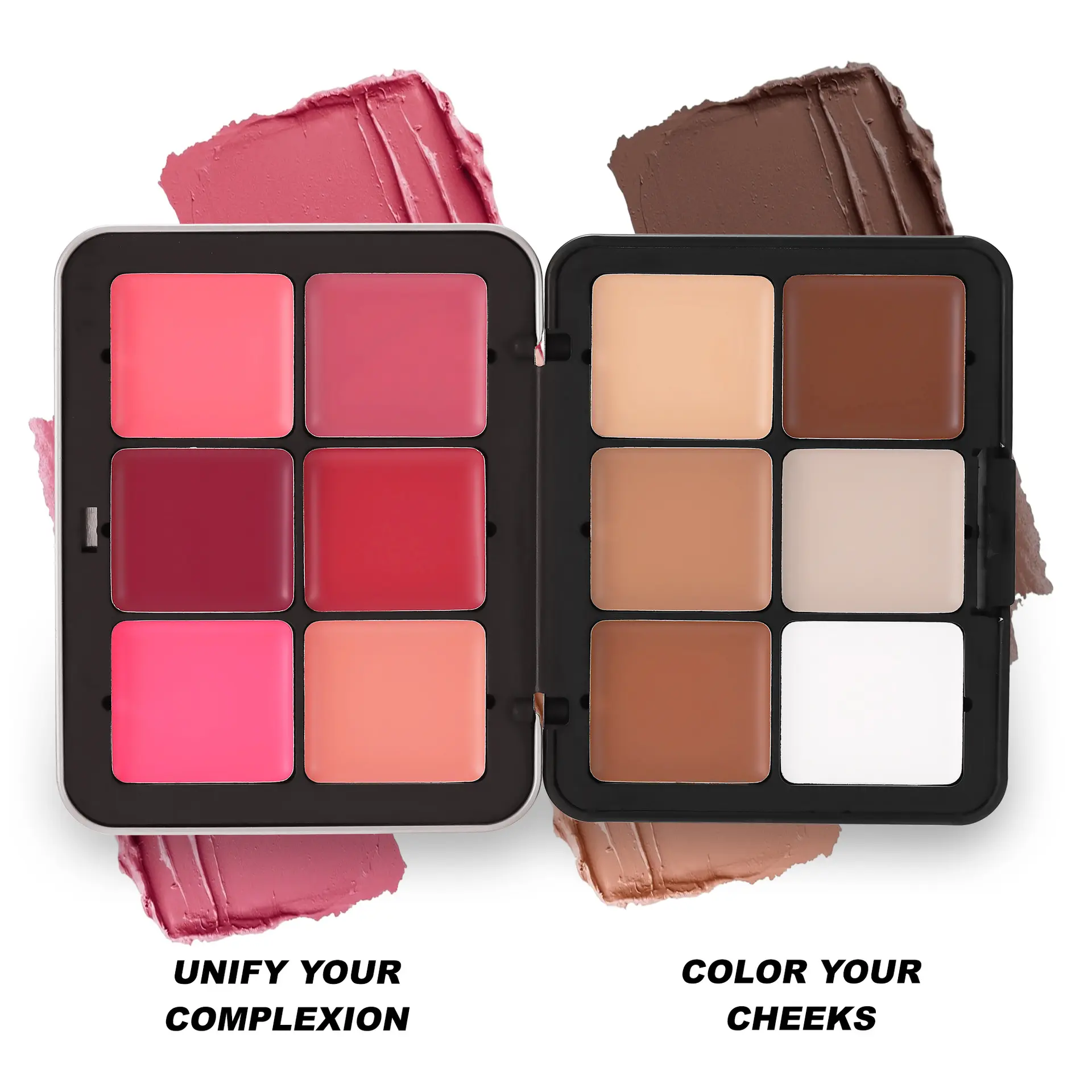 12-color Iron Box Concealer Blush Cream Matte Highlight Contour Makeup All-in-one Rouge Palette Full Coverage Makeup Corrector