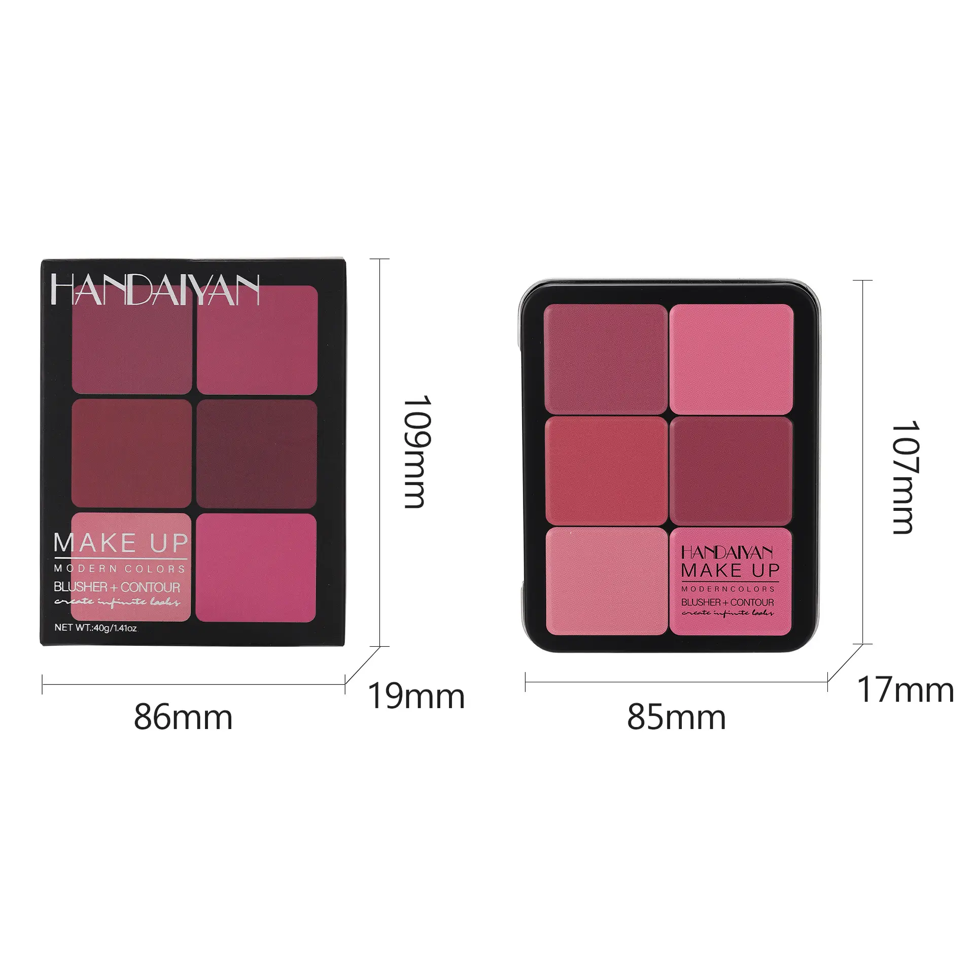 12-color Iron Box Concealer Blush Cream Matte Highlight Contour Makeup All-in-one Rouge Palette Full Coverage Makeup Corrector